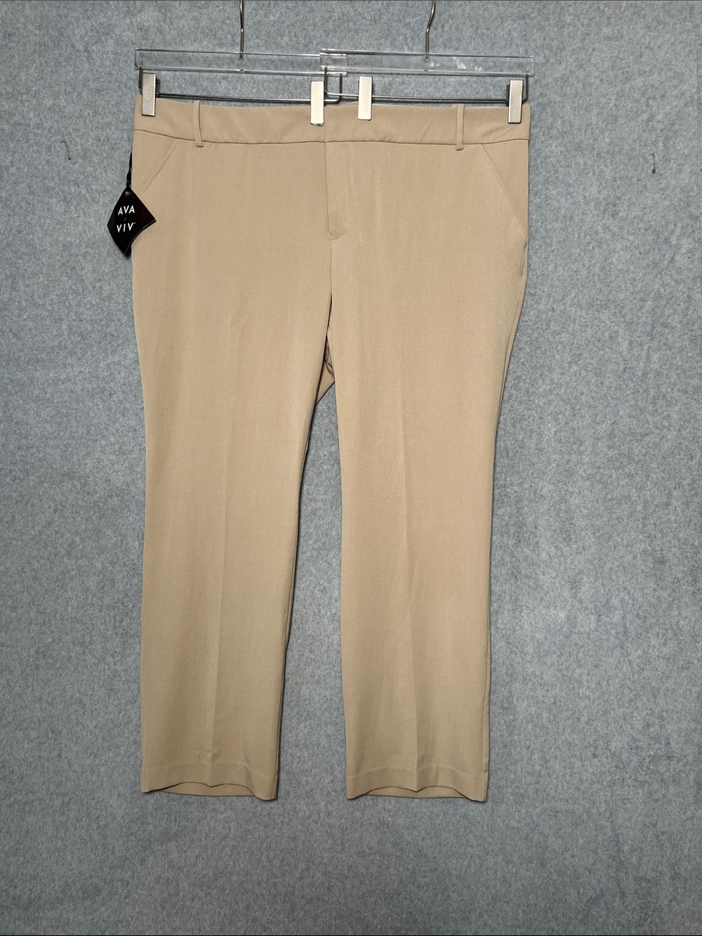 Ava & Viv Women’s Khaki Straight leg Pants NWT